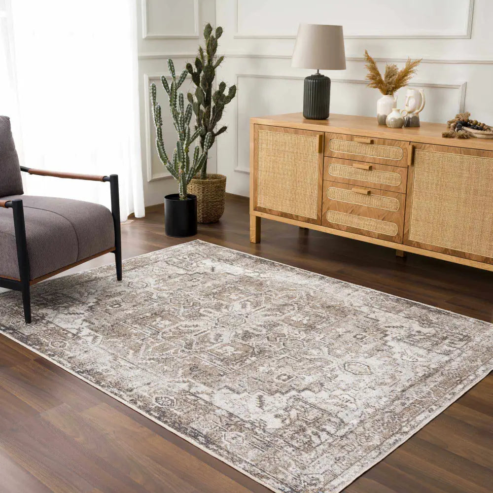 Hera Brown&Cream Washable Area Rug - Boutique Rugs