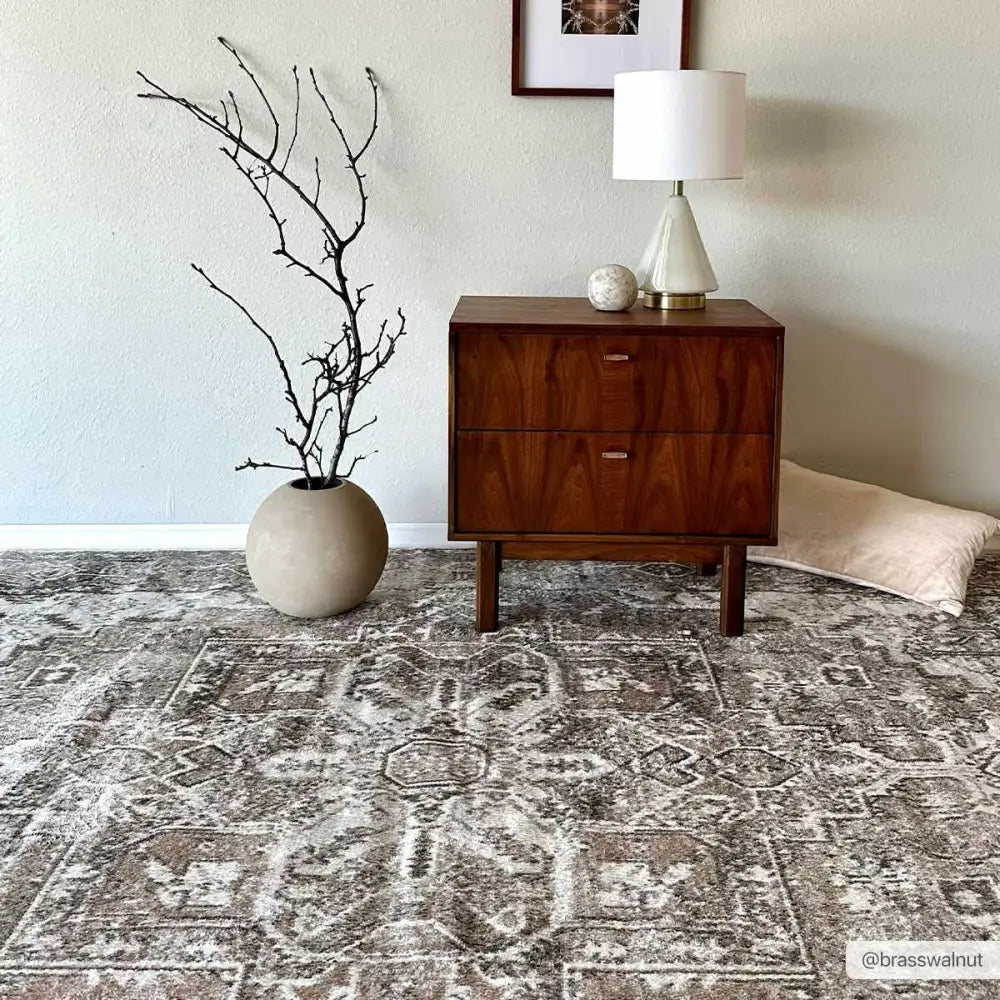 Hera Brown&Cream Washable Area Rug - Boutique Rugs