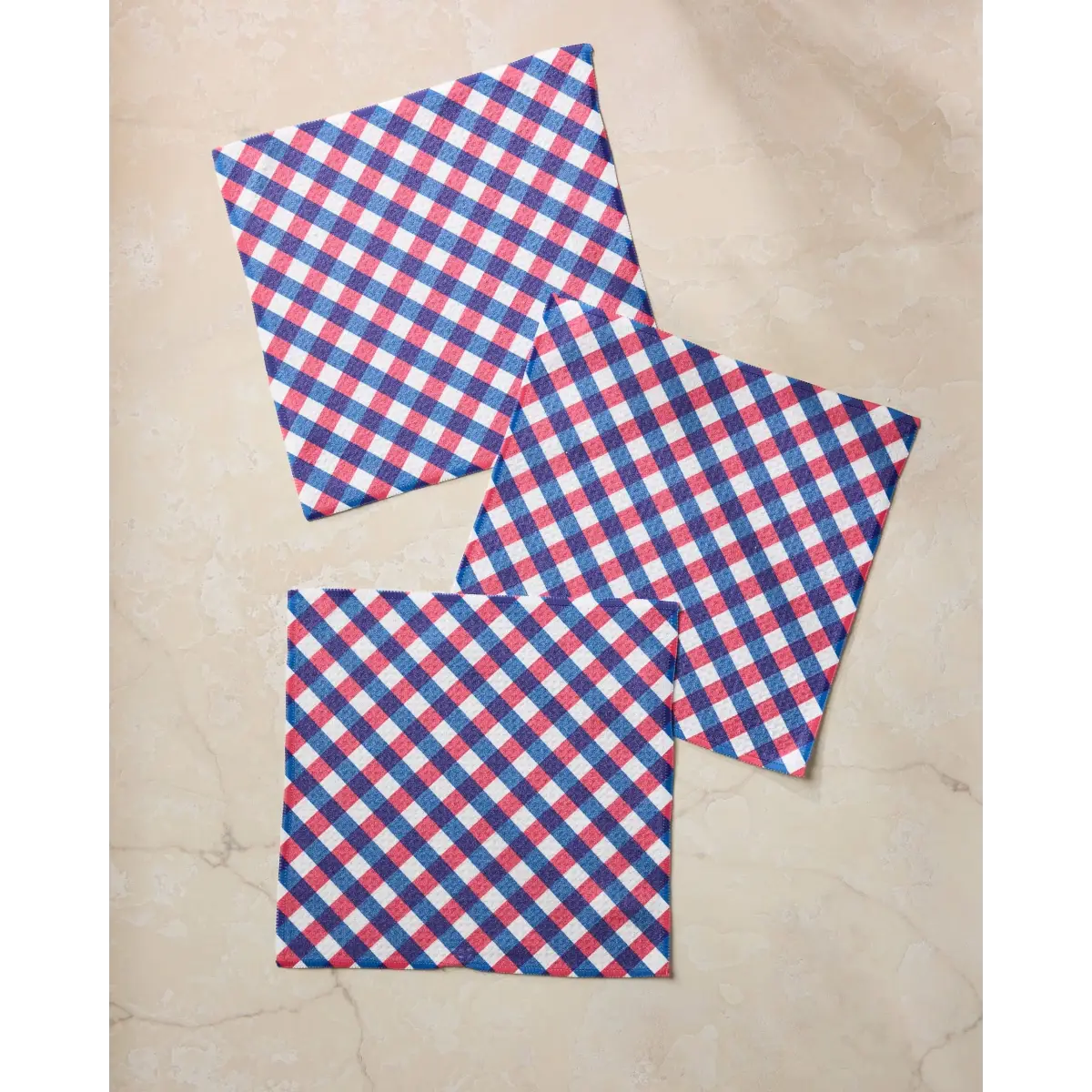 Dishcloth Set - Heritage Check - Patriotic Gingham - Geometry