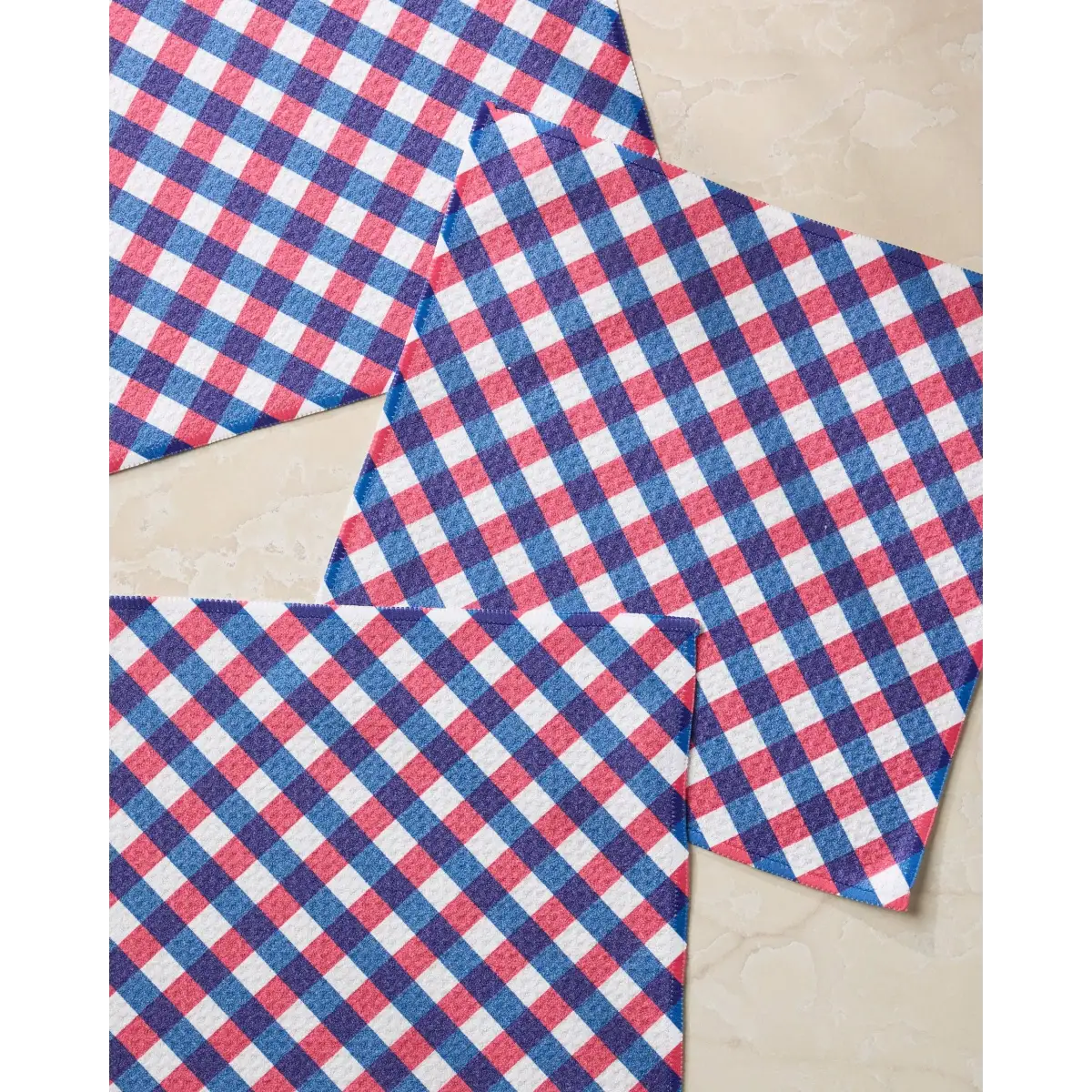 Dishcloth Set - Heritage Check - Patriotic Gingham - Geometry
