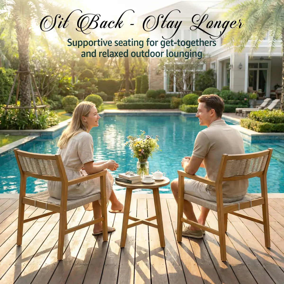 Outdoor Armchair - Heritage Standard - Acacia Wood - Megsu