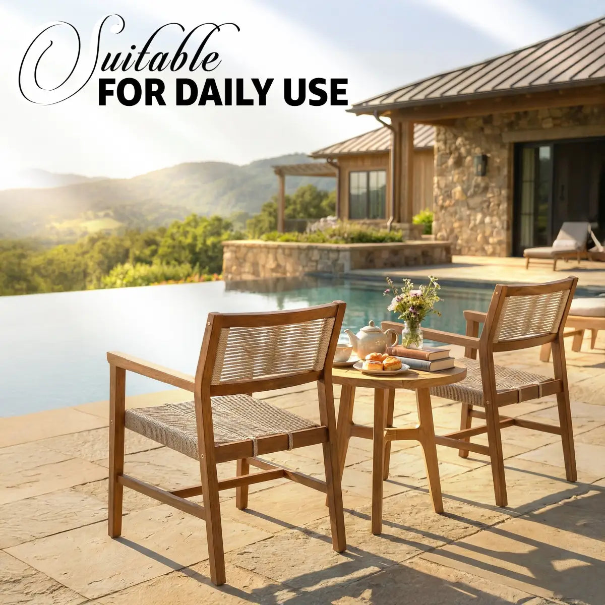 Outdoor Armchair - Heritage Standard - Acacia Wood - Megsu