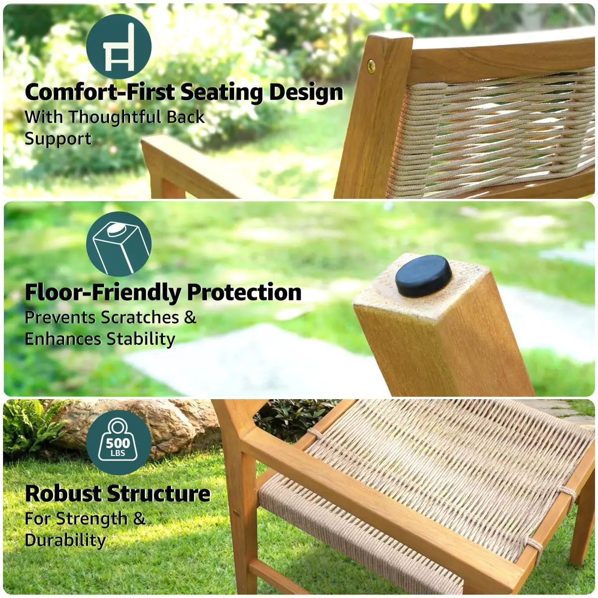 Outdoor Armchair - Heritage Standard - Acacia Wood - Megsu