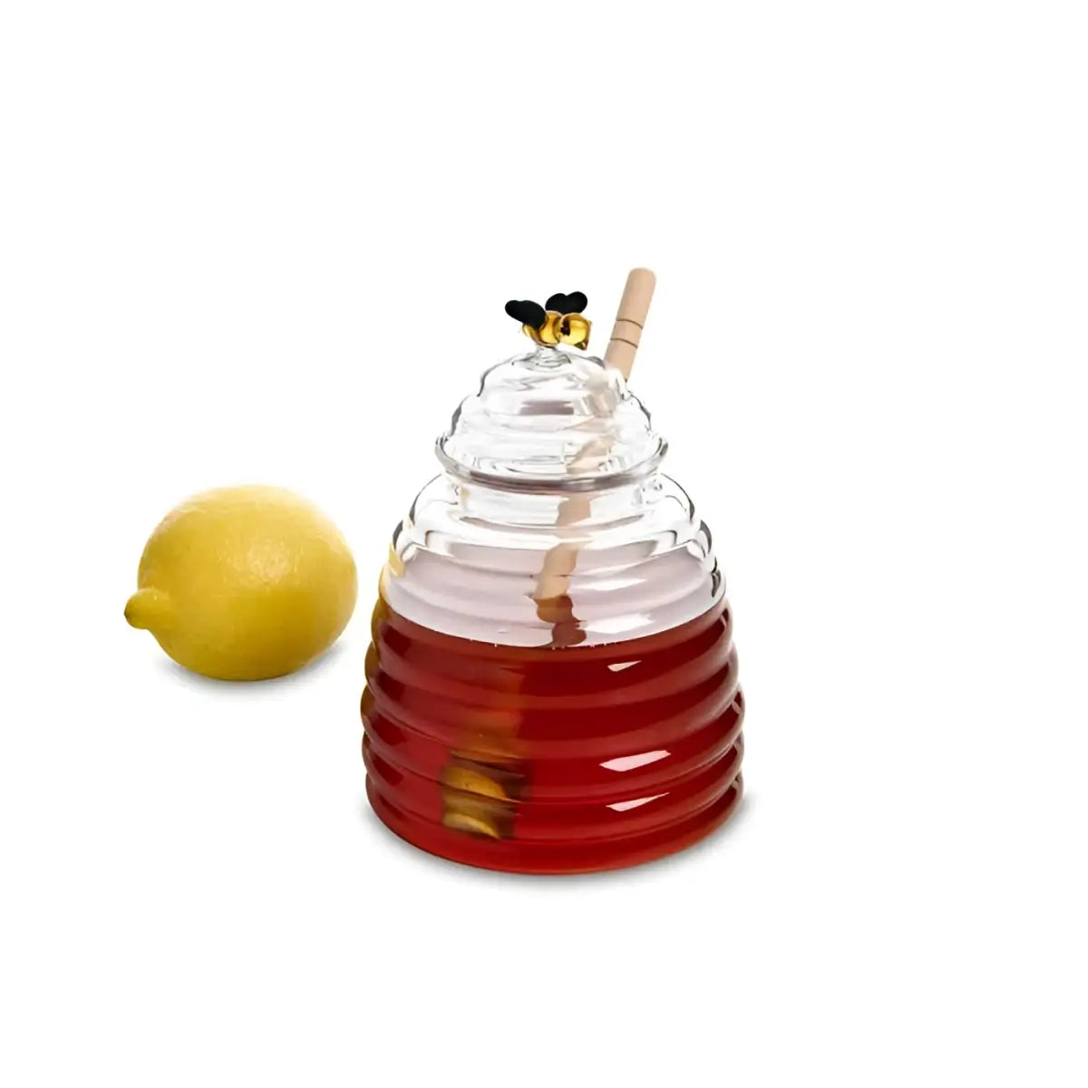 Glass Honey Jar with Lid and Honey Dipper - HIC - Harold Import Co.