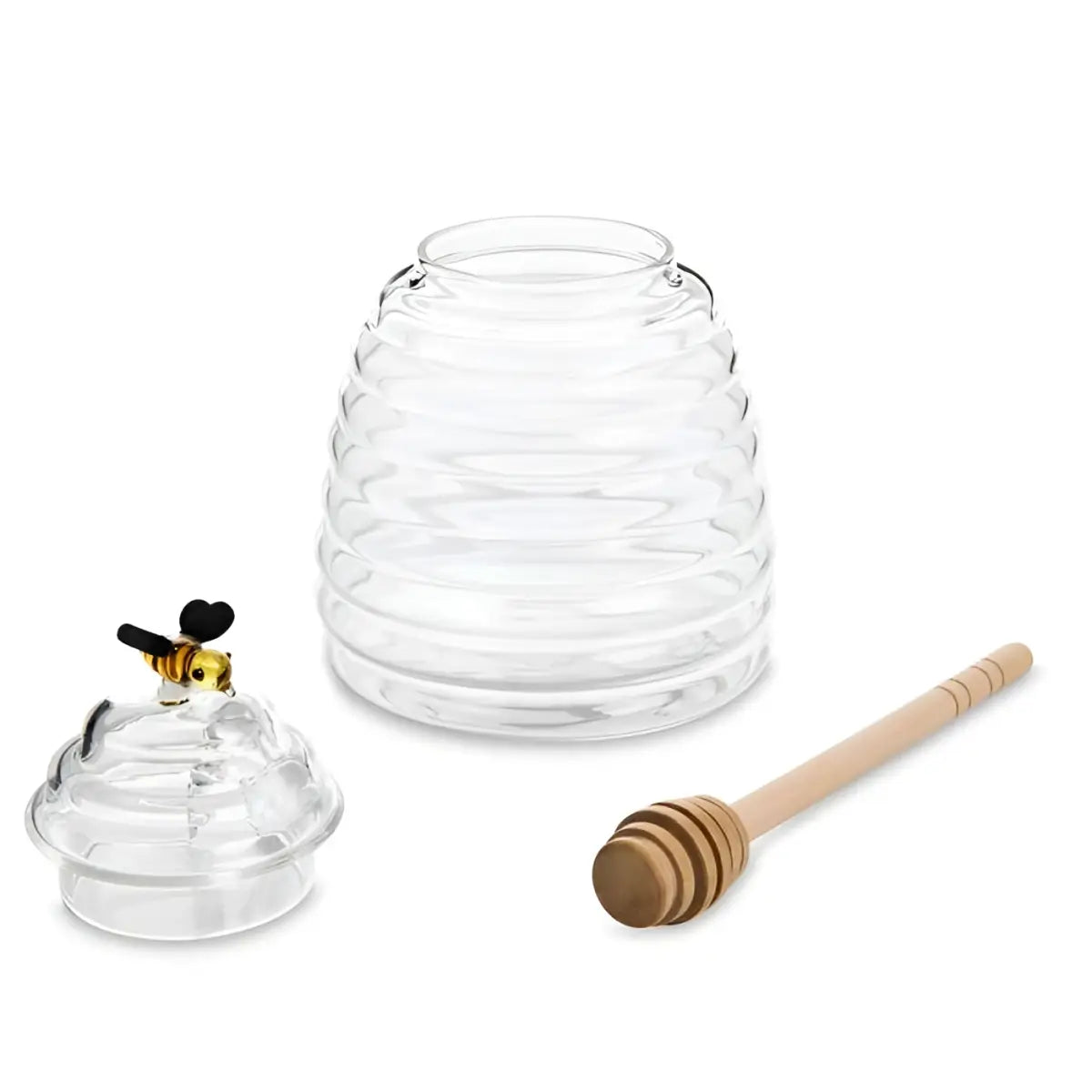 Glass Honey Jar with Lid and Honey Dipper - HIC - Harold Import Co.
