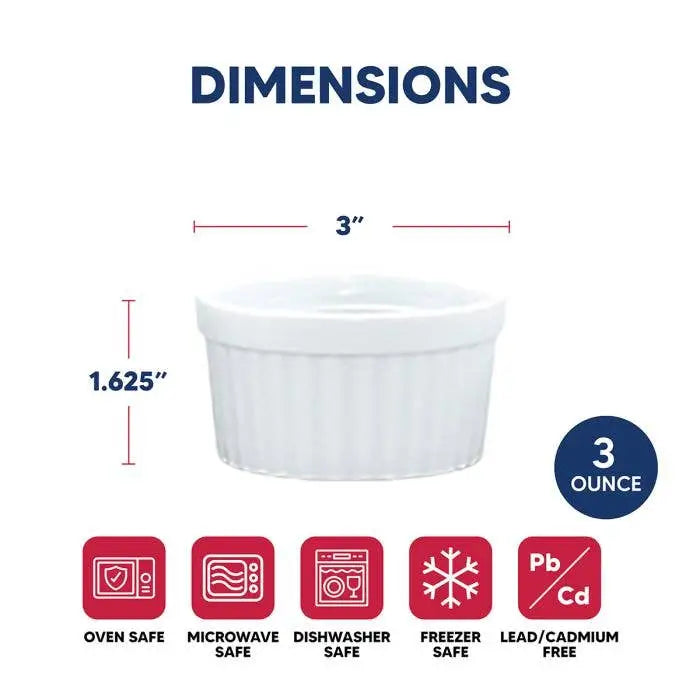 Kitchen Souffle Ramekin - 3oz - HIC - Harold Import Co.