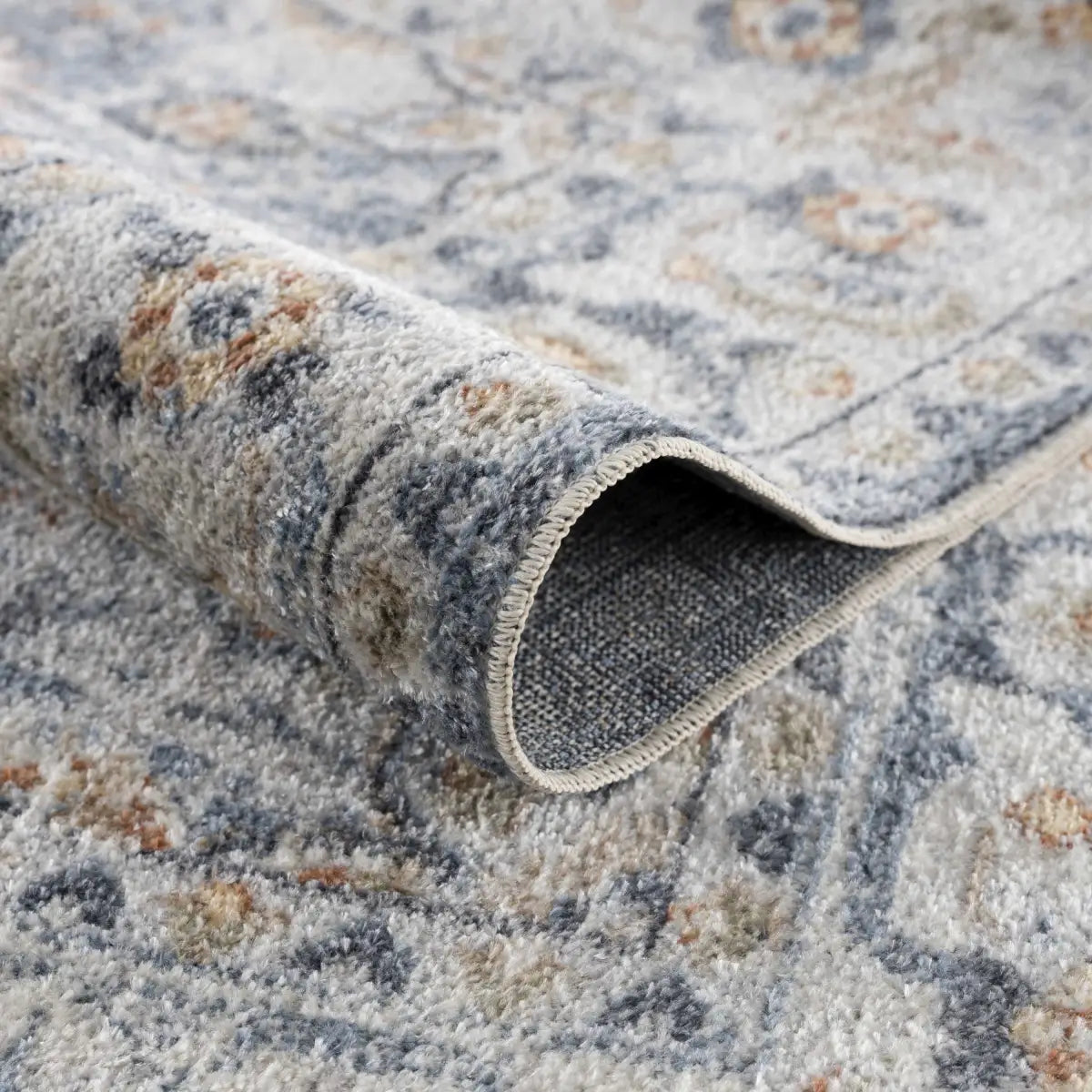 Hiti Cream & Blue Washable Rug - Boutique Rugs