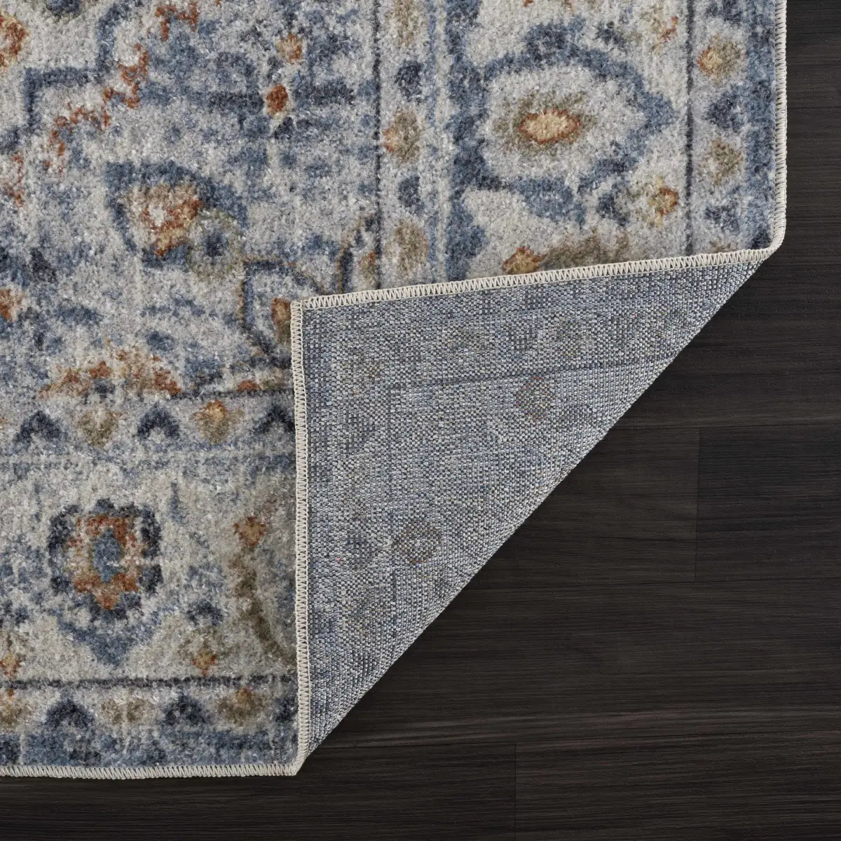 Hiti Cream & Blue Washable Rug - Boutique Rugs