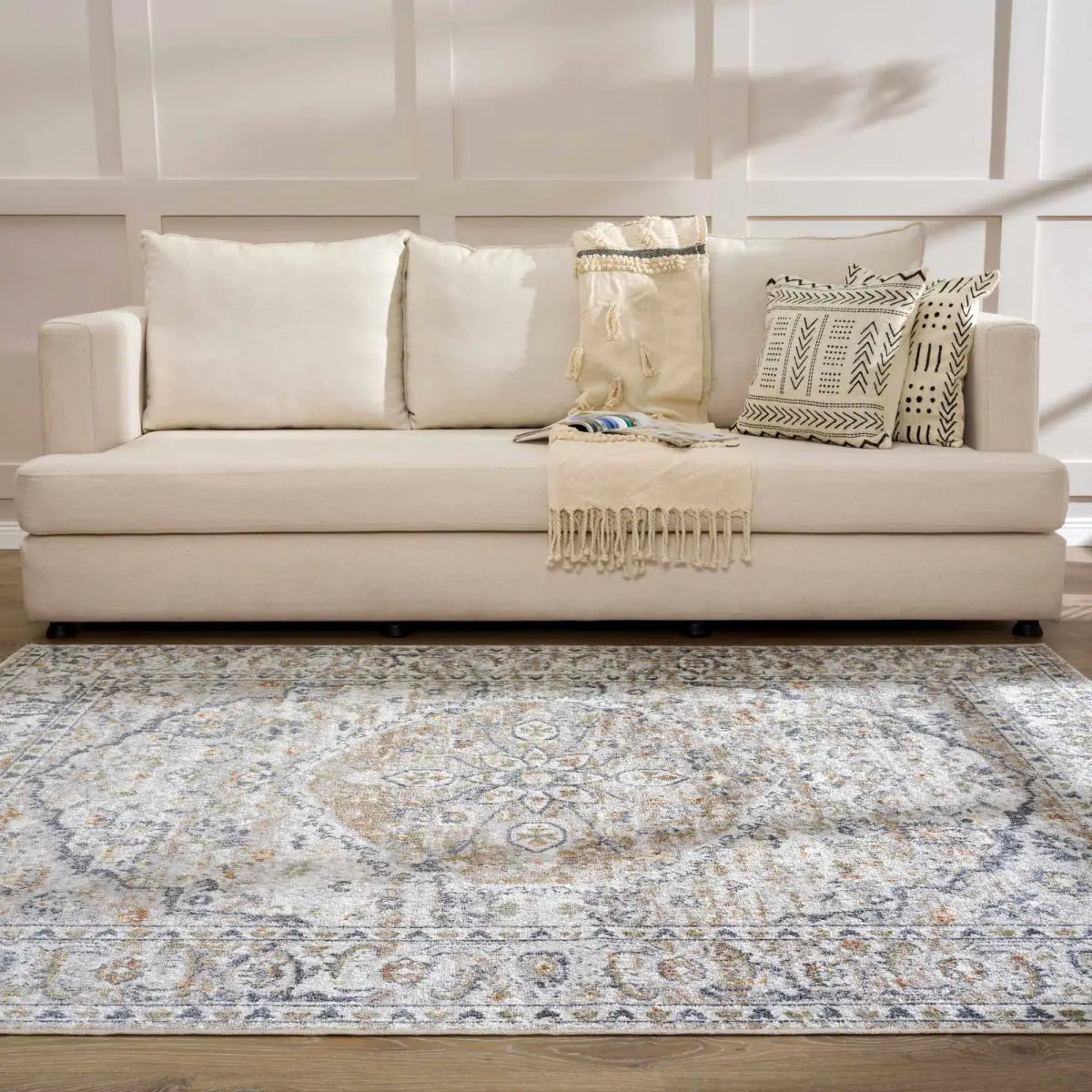 Hiti Cream Washable Performance Rug - Boutique Rugs