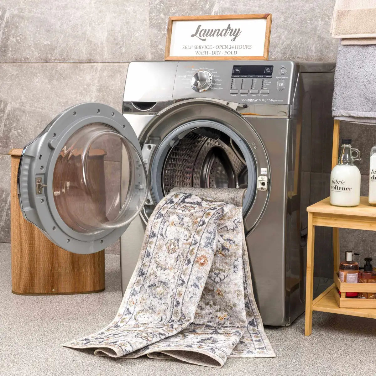 Hiti Cream Washable Performance Rug - Boutique Rugs