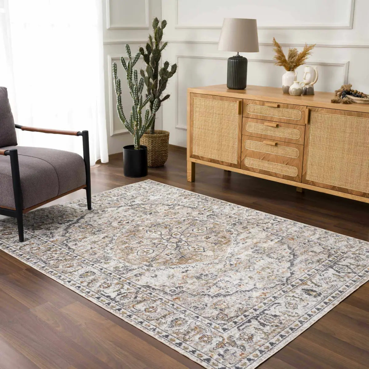 Hiti Cream Washable Performance Rug - Boutique Rugs