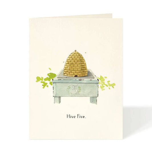 Congratulations Card - Hive Five - Bee Skep - Felix Doolittle