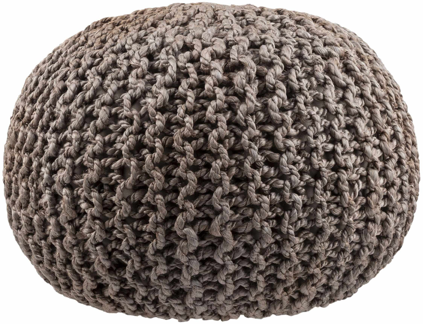 Pouf en jute tricoté Hauenstein