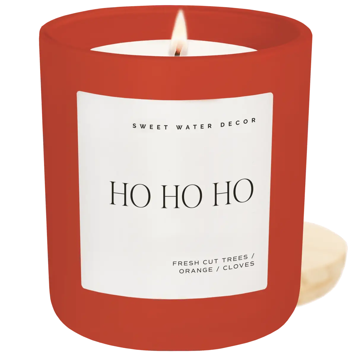 Ho Ho Ho Soy Candle - Red Matte Jar - 15 oz (Christmas) - Sweet Water Decor