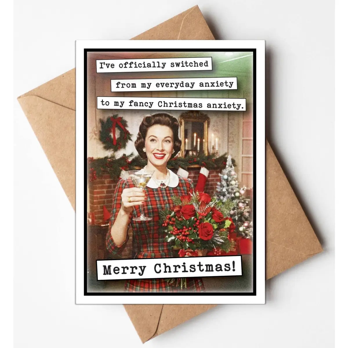 Funny Christmas Card - Fancy Anxiety - Katie Doodle | Boutique Greeting Cards & Birthday Gifts