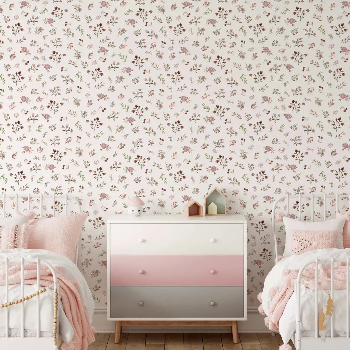 Holland Wallpaper - Scattered Flowers - by Micush - Loomwell Home Goods