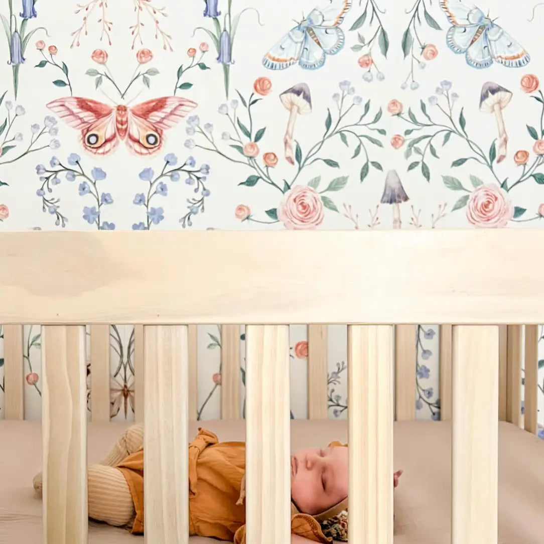 Hollis Wallpaper - Birds Butterflies and Flowers - by Clara McAllister - Loomwell Home Goods