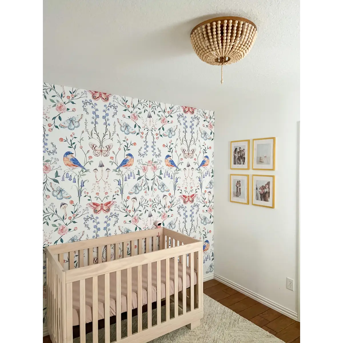 Hollis Wallpaper - Birds Butterflies and Flowers - by Clara McAllister - Loomwell Home Goods