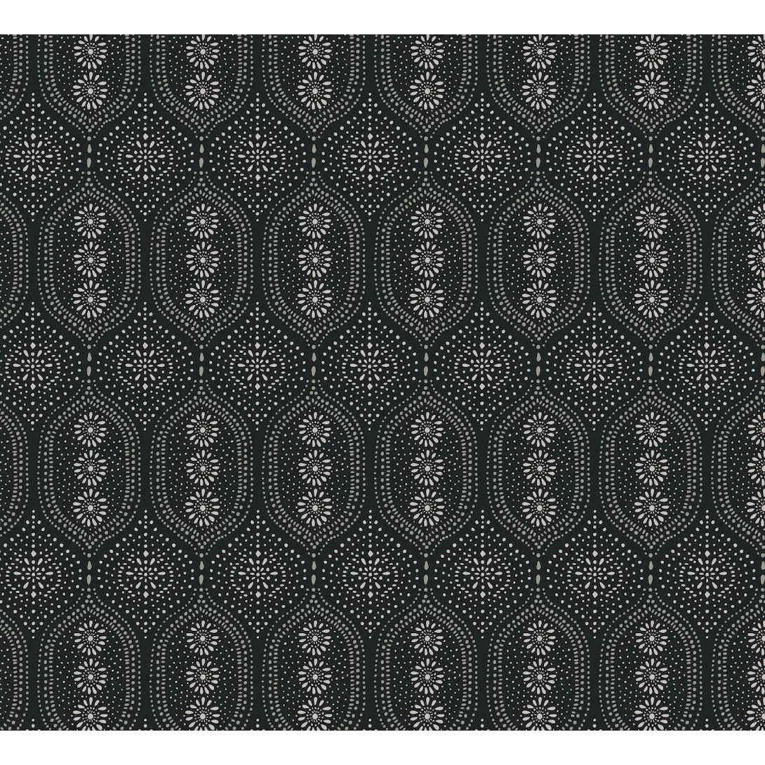 Holloway Wallpaper - Dot Pattern - by Brittany Polatis Design - Sample 1 foot by 1 foot / Black - Loomwell Home Goods