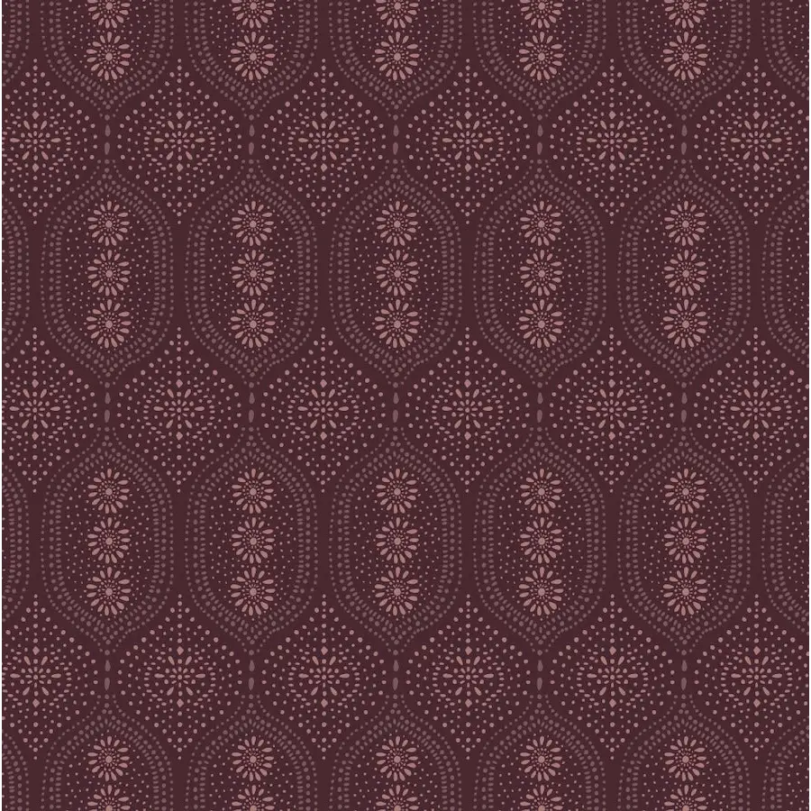 Holloway Wallpaper - Dot Pattern - by Brittany Polatis Design - Sample 1 foot by 1 foot / Deep Plum - Loomwell Home