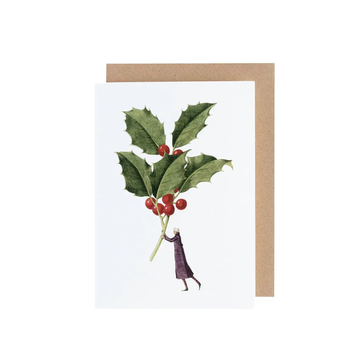 Christmas Card - Holly by Laura Stoddart - Hester & Cook - Stationery