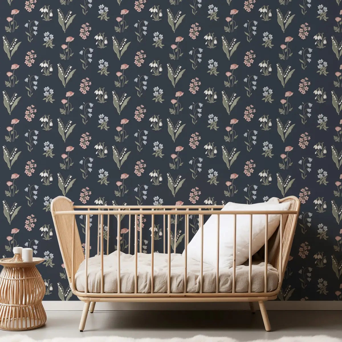 Holly Wallpaper - Pastel Garden - by Anna H Design - Loomwell Home Goods