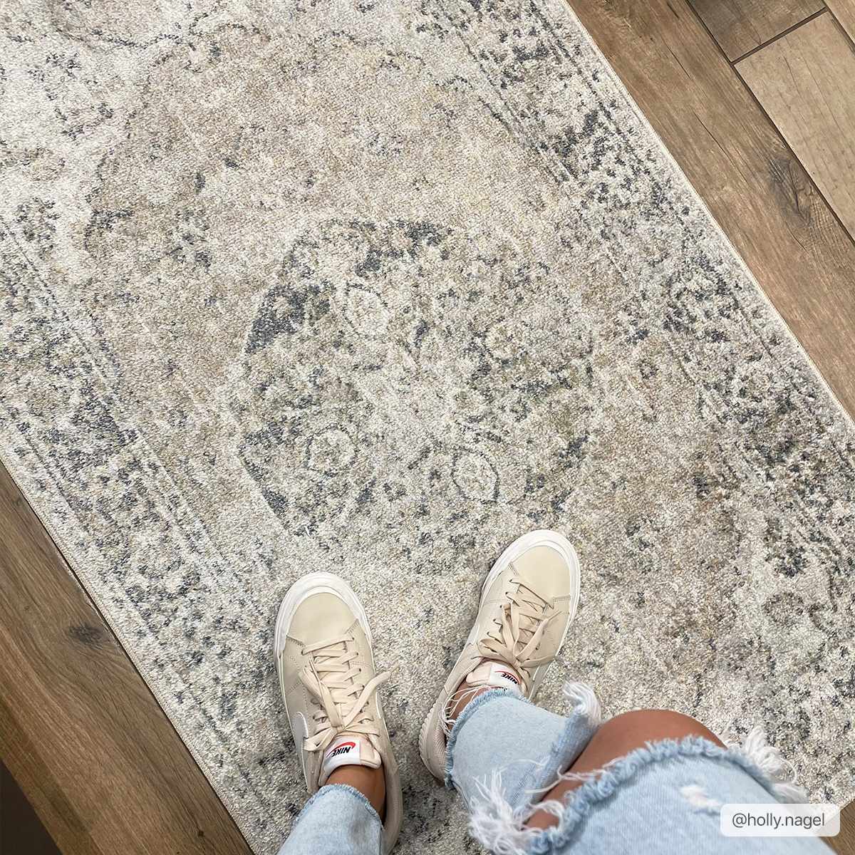 Rudo Beige Washable Area Rug - Boutique Rugs