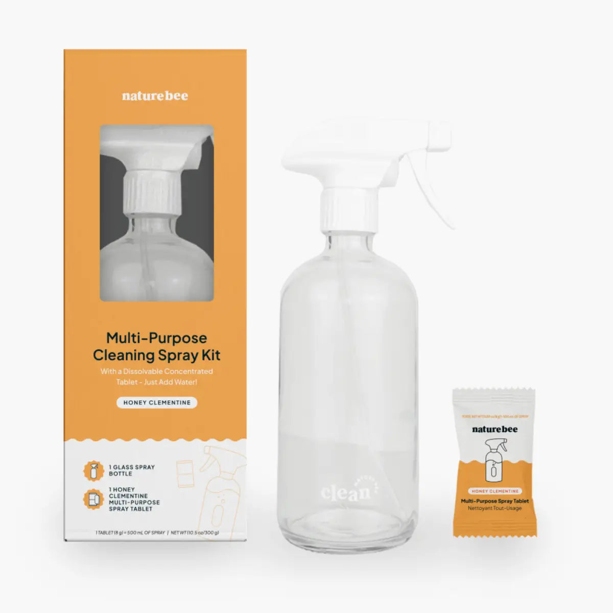 Honey Clementine Multi-Purpose Cleaner Refill Kit with Bottle - NATURE BEE