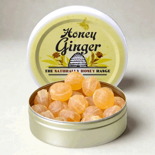 Honey Ginger - French Gourmet Natural Candy Tin - Apipharma - Bonbon USA France