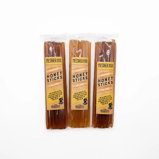 Honey Sticks - Wildflower Honey - Pack of 16 - Messner Bee Farm