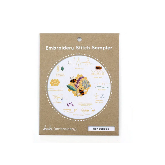 Honeybee - Embroidery Stitch Sampler - Kiriki Press