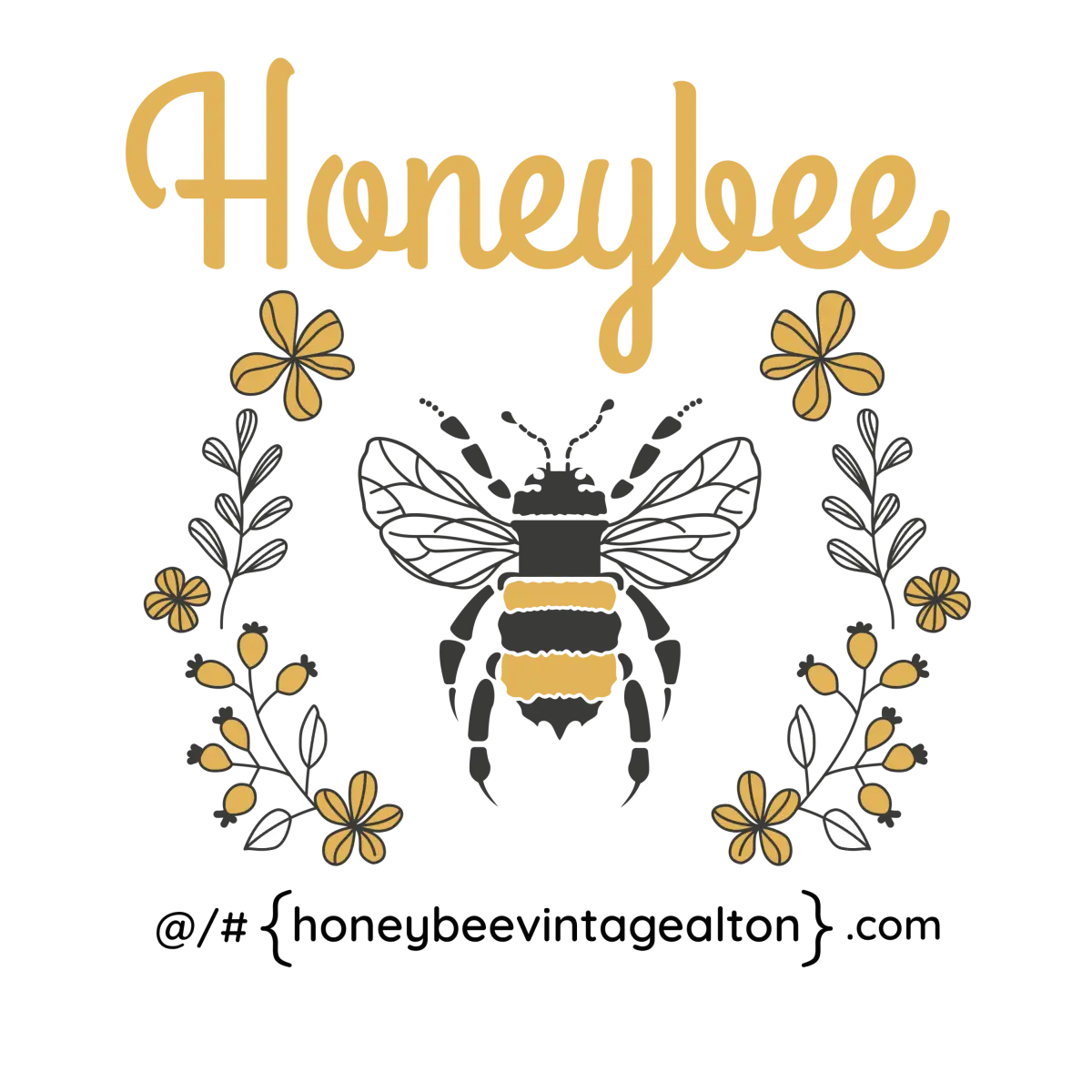 Honeybee Vintage Logo Sticker - RUSPEPA