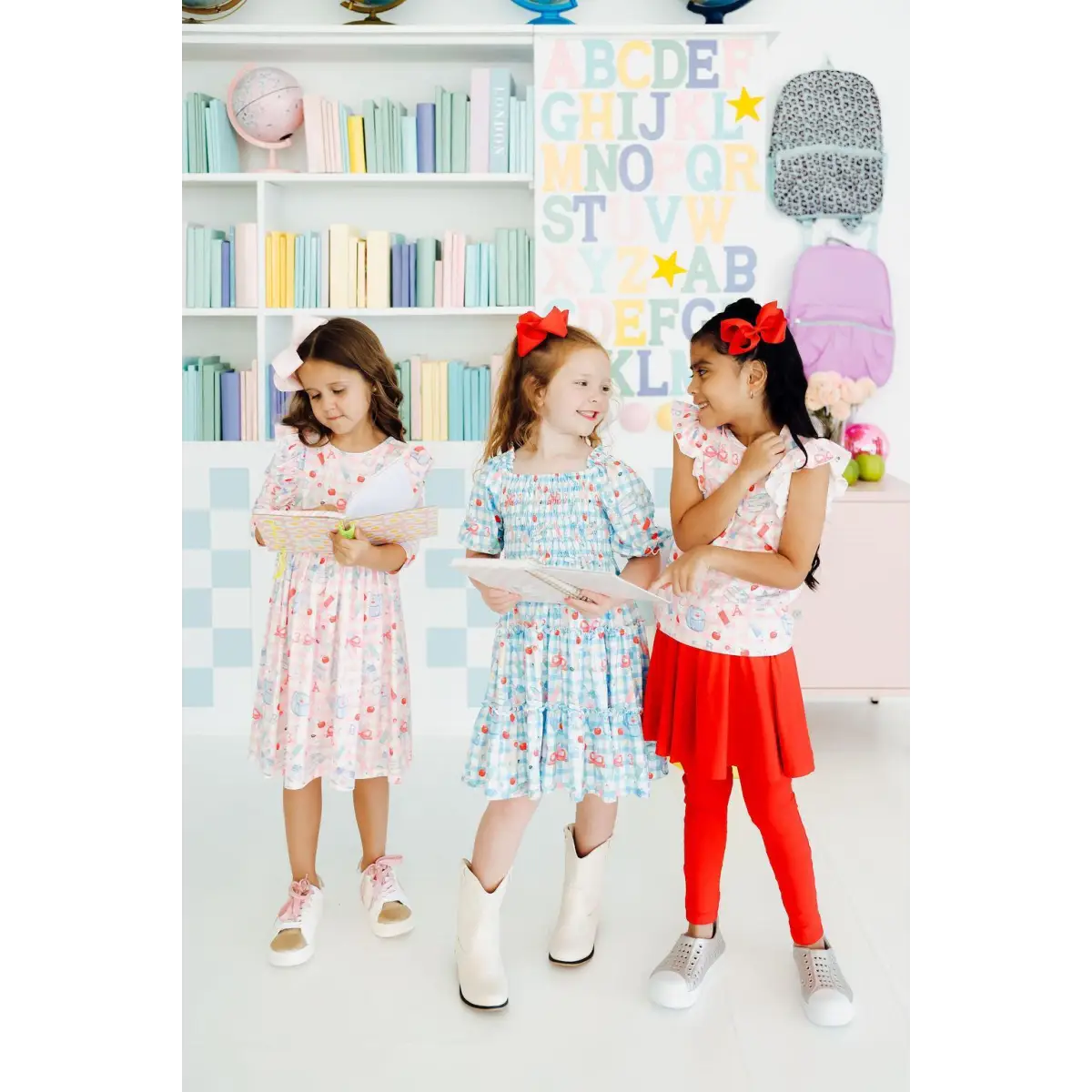 Honor Roll Smocked Ruffle Dress - Back to School - Mila & Rose ®