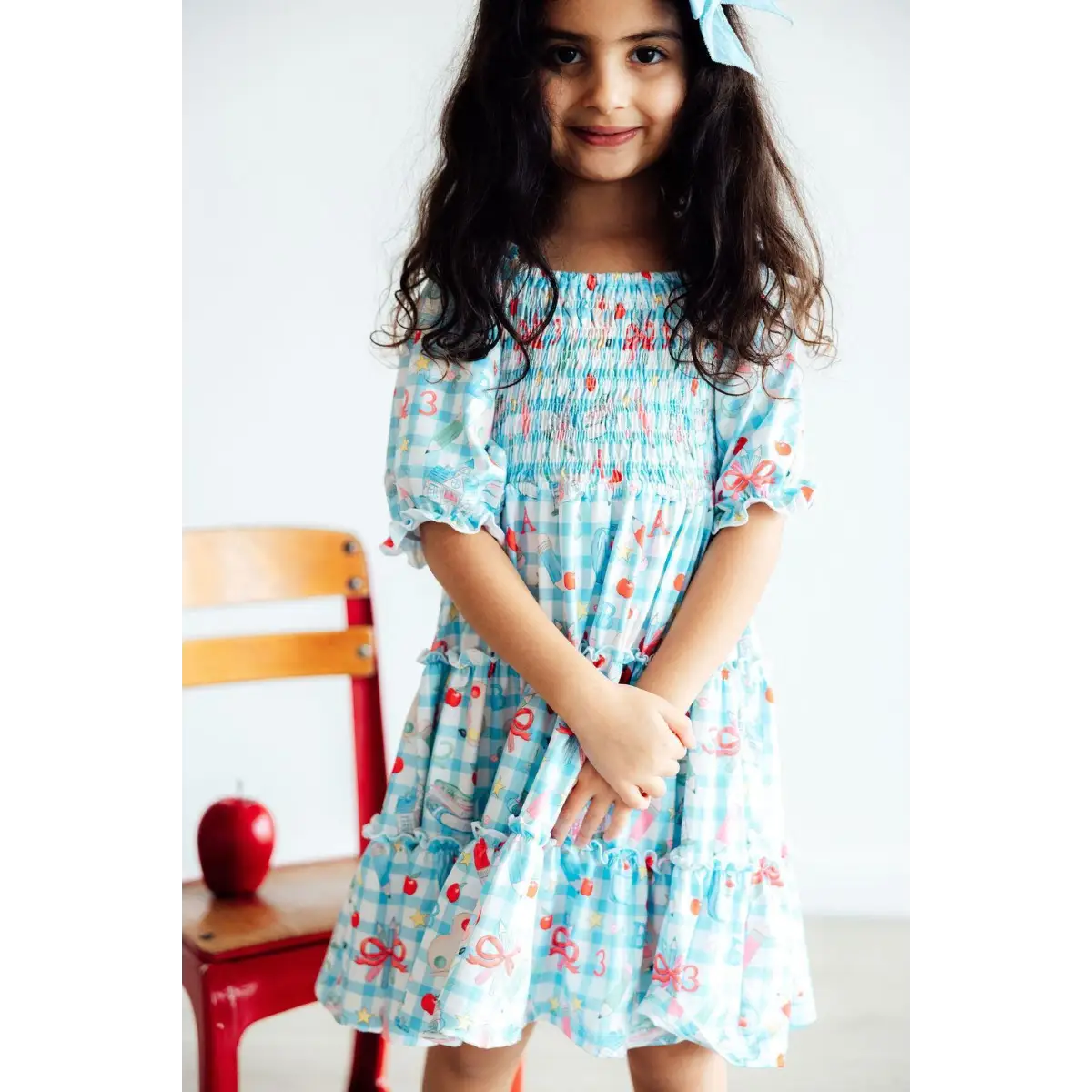 Honor Roll Smocked Ruffle Dress - Back to School - Mila & Rose ®