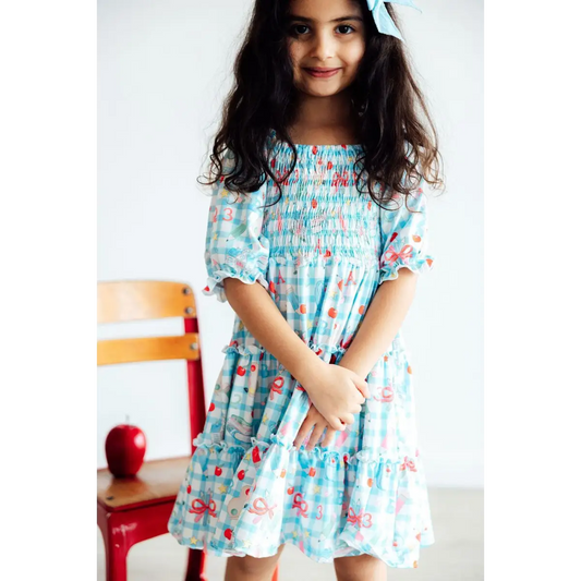 Honor Roll Smocked Ruffle Dress - Back to School - Mila & Rose ®