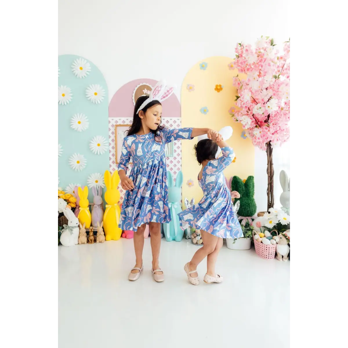 Hop Skip & Twirl 3/4 Sleeve Pocket Twirl Dress - Mila & Rose ®