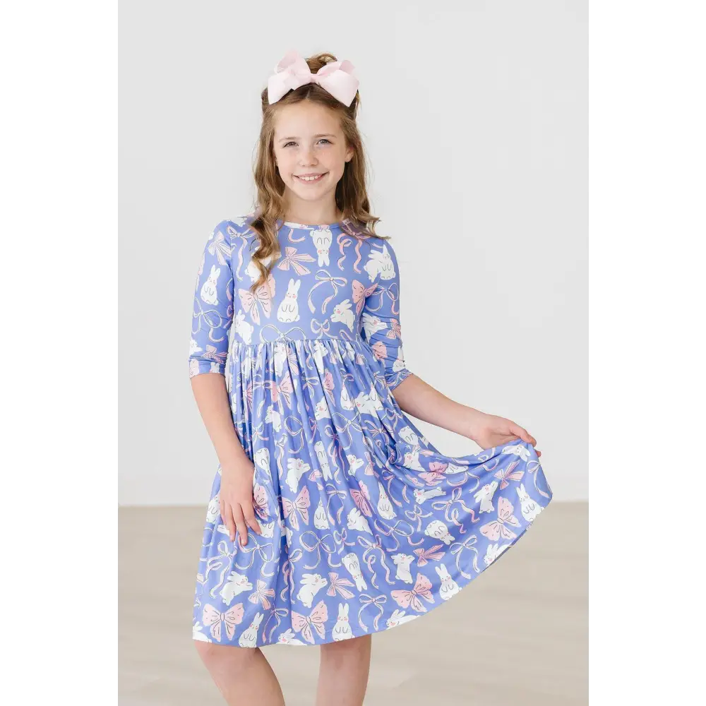 Hop Skip & Twirl 3/4 Sleeve Pocket Twirl Dress - Mila & Rose ®