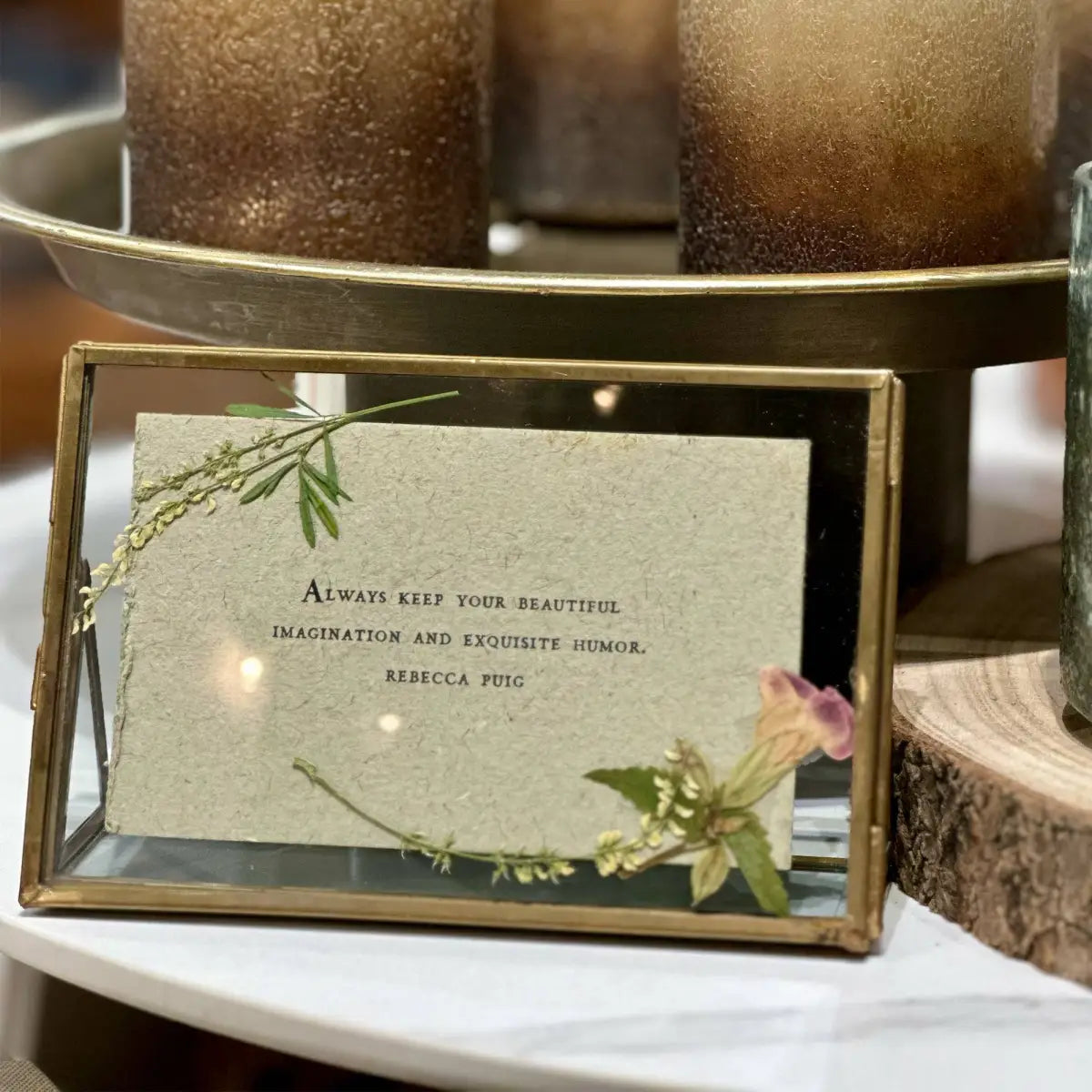 Brass Picture Frame - Horizontal Desk Frame 6’’x4’’ - Sugarboo &