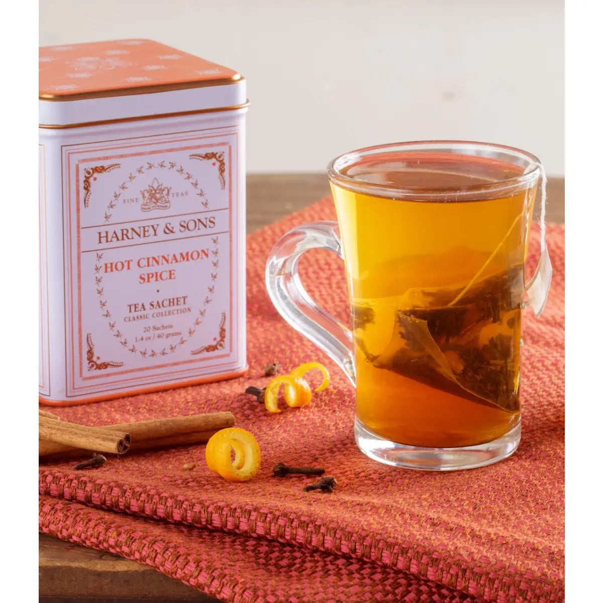 Hot Cinnamon Spice Classic Tin of 20 Sachets - Harney & Sons Fine Teas