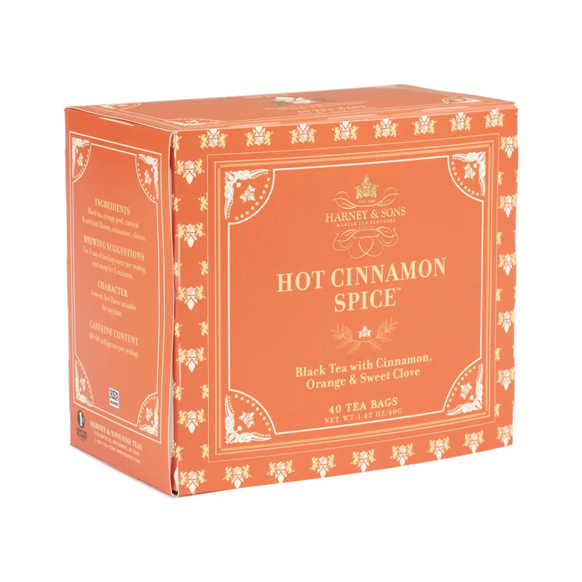 Hot Cinnamon Spice Tea - Premium Teabags - Teabags / Box of 40 Premium Teabags - Harney & Sons Fine Teas