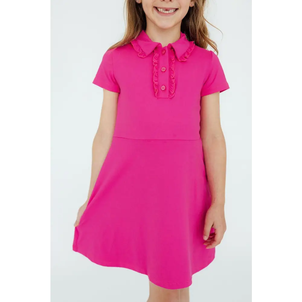 Hot Pink Polo Dress - Mila & Rose ®