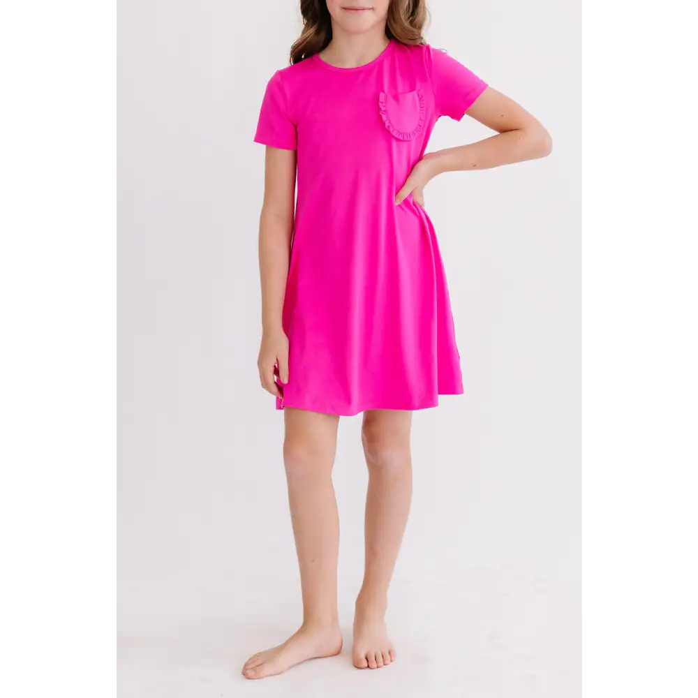 Hot Pink T-Shirt Dress - Mila & Rose ®