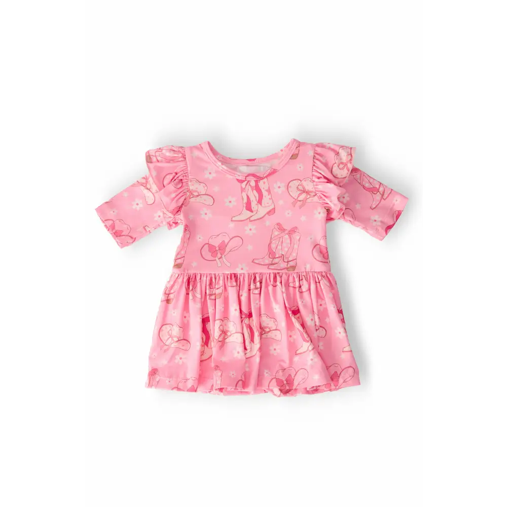 Howdy 3/4 Sleeve Flutter Twirl Bodysuit - Mila & Rose ®