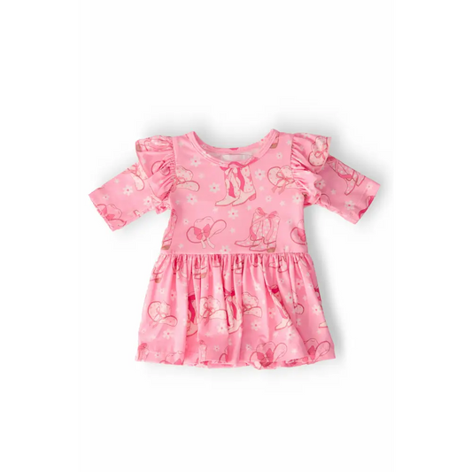 Howdy 3/4 Sleeve Flutter Twirl Bodysuit - Mila & Rose ®