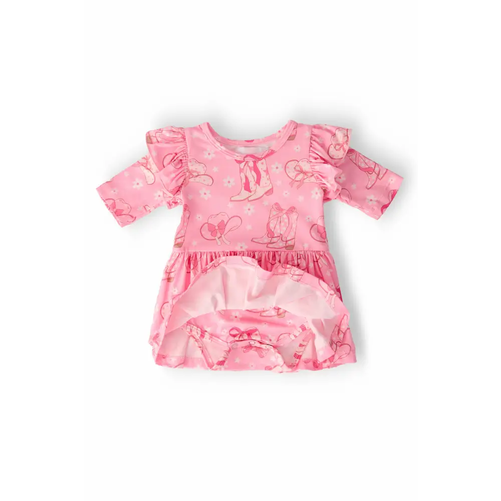 Howdy 3/4 Sleeve Flutter Twirl Bodysuit - Mila & Rose ®