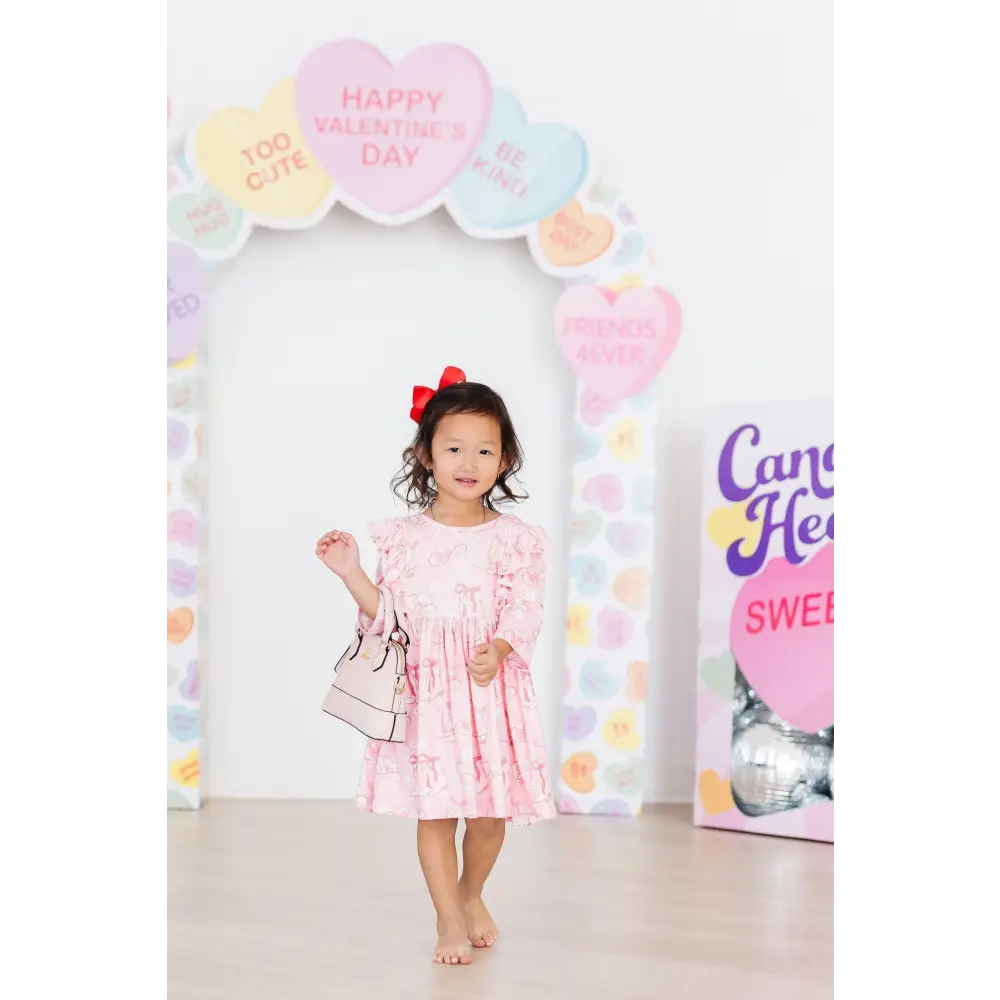 Howdy 3/4 Sleeve Ruffle Twirl Dress - Mila & Rose ®