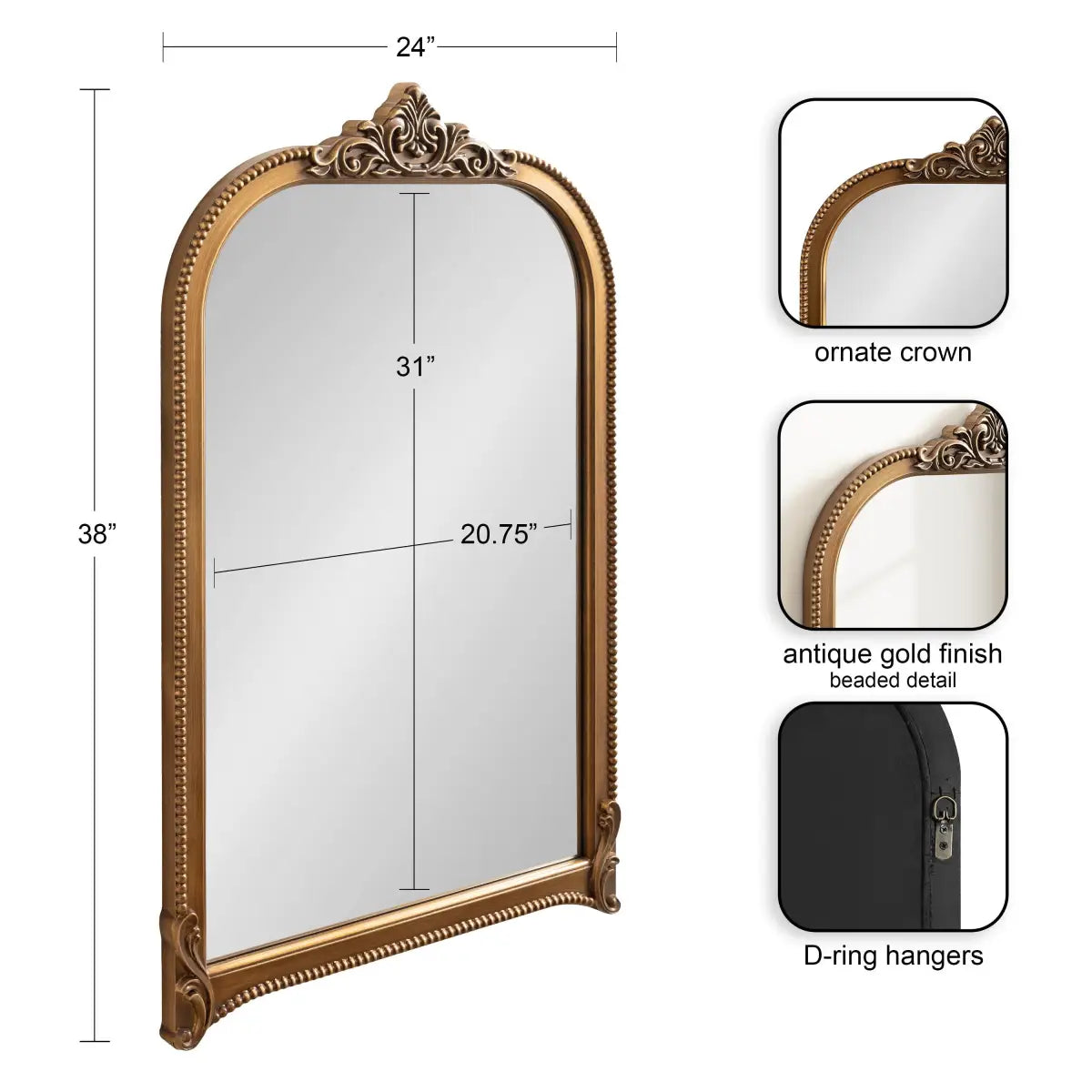 Hubanks Arched Wall Mirror - kateandlaurel