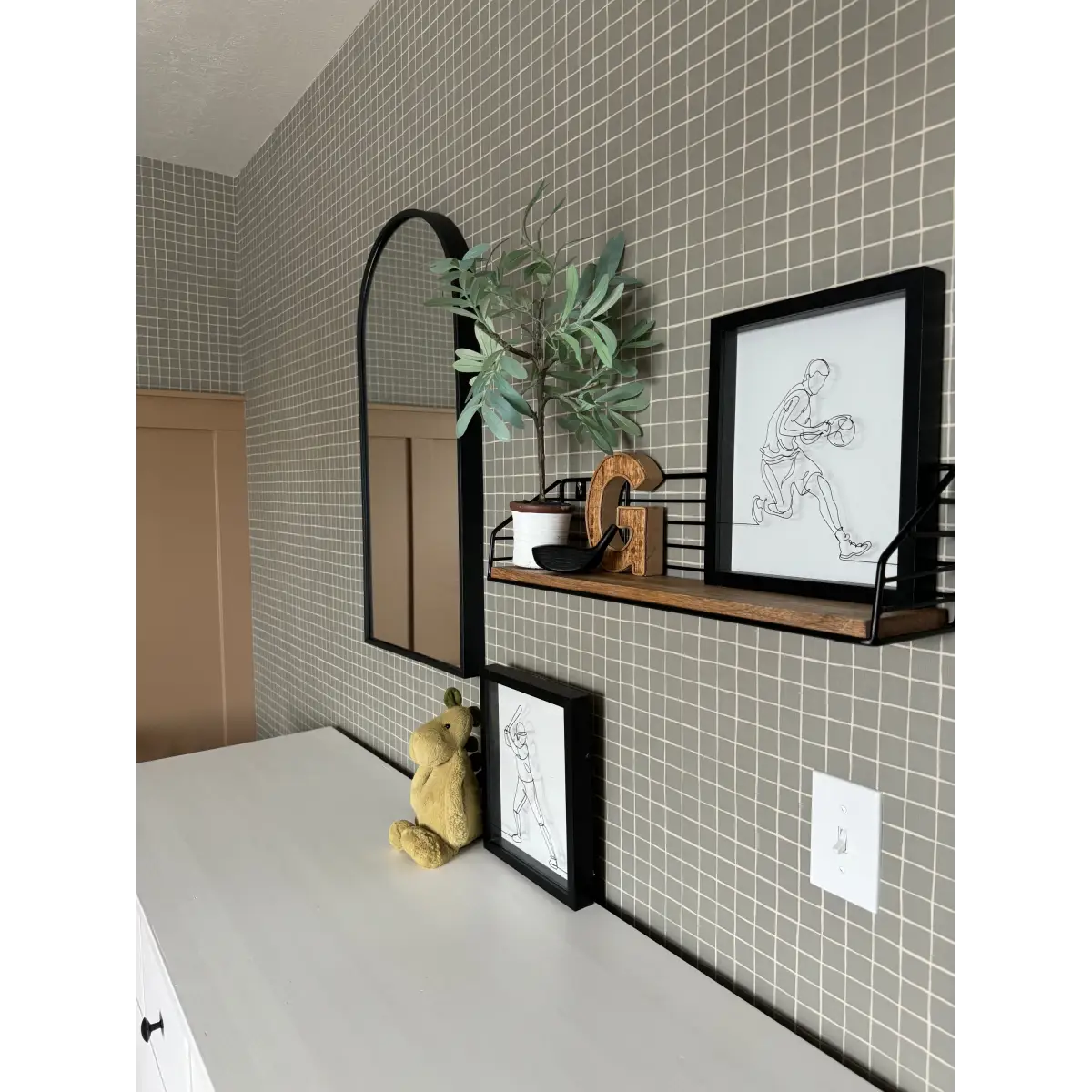 Hudson Wallpaper - Tiny Grid - by Daphne and Sage - Loomwell Home Goods