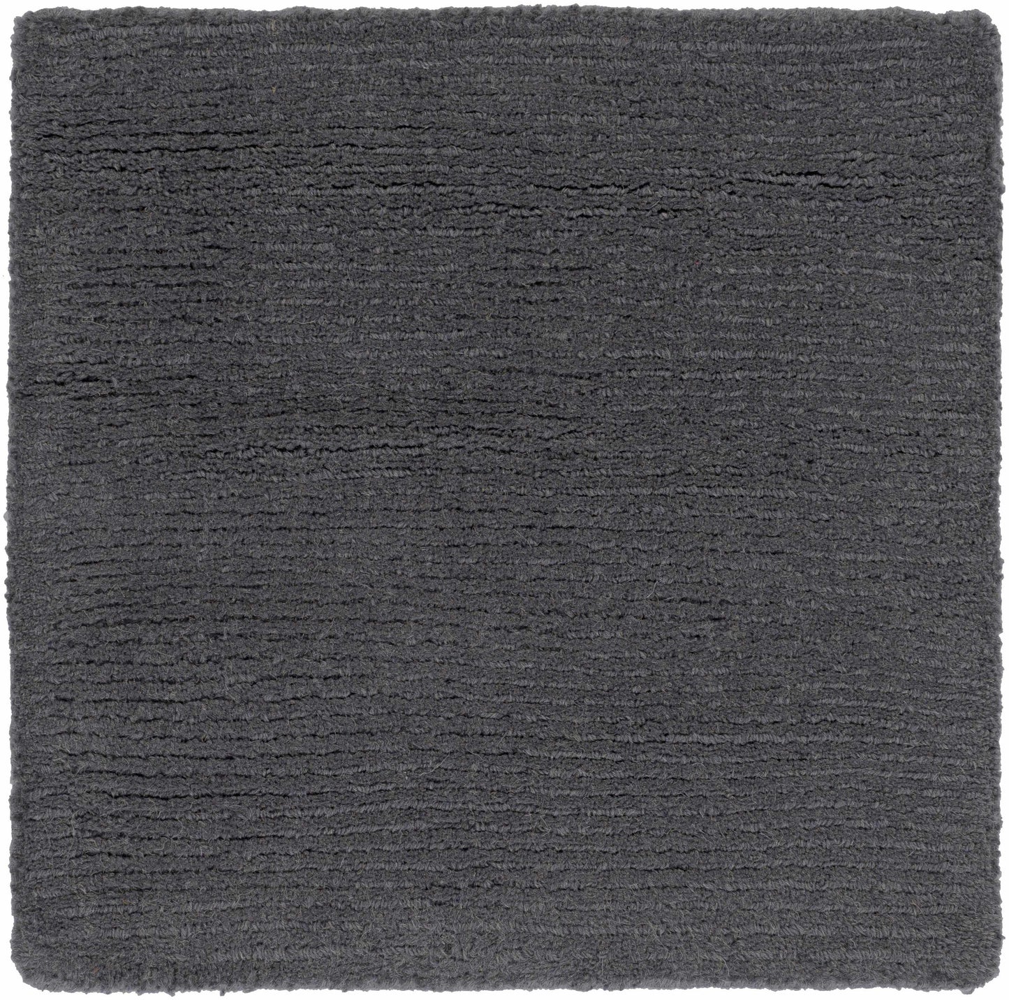 Brockton Solid Wool Charcoal Area Rug