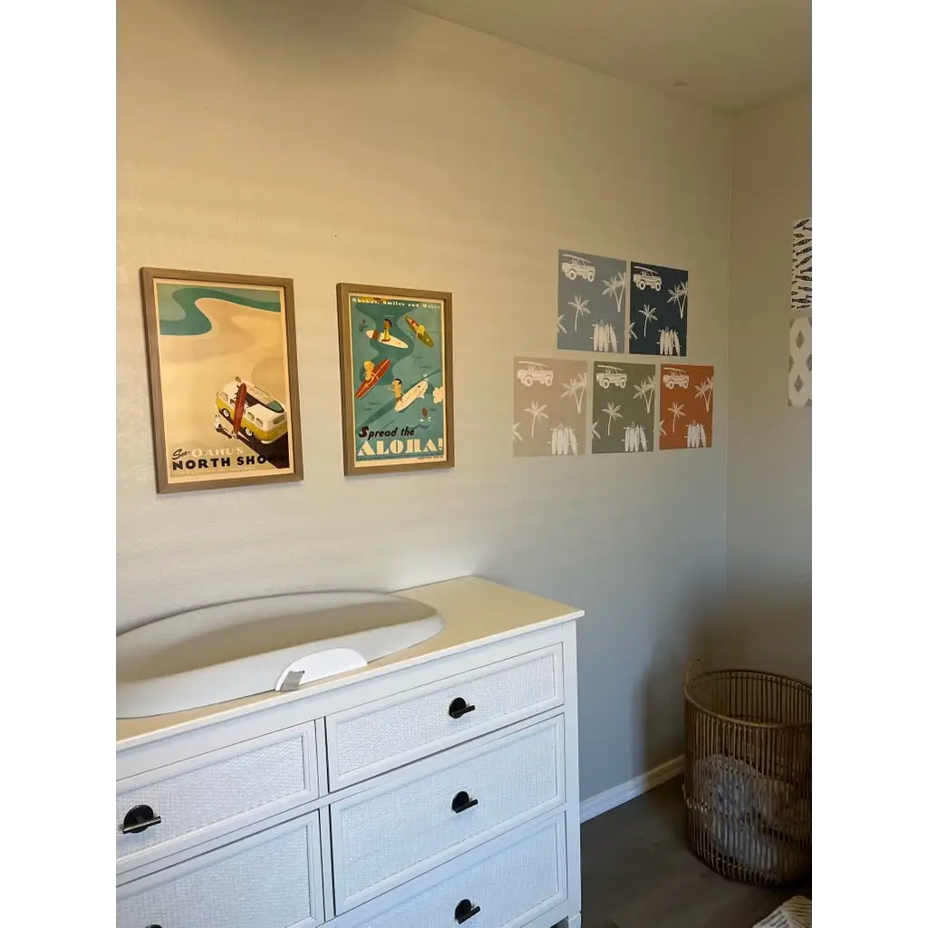 Hurley Wallpaper - Surf Jeep - by CoastL Studio - Loomwell Home Goods